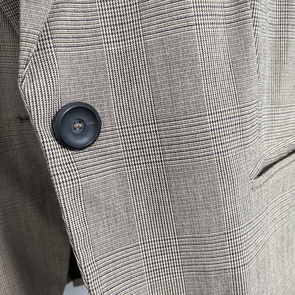 Zara Light Brown Plaid Suit Set ( Blazer / Pants ) - Picture 3 of 3